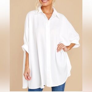 Women's White Button-Up Blouse